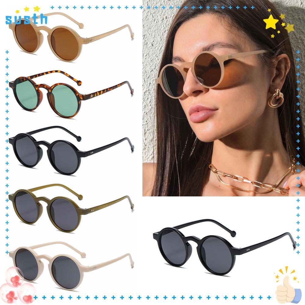 SUSTH Leopard Black Glasses Driving Small Frame Brand Designer Retro Vintage Sun Glasses