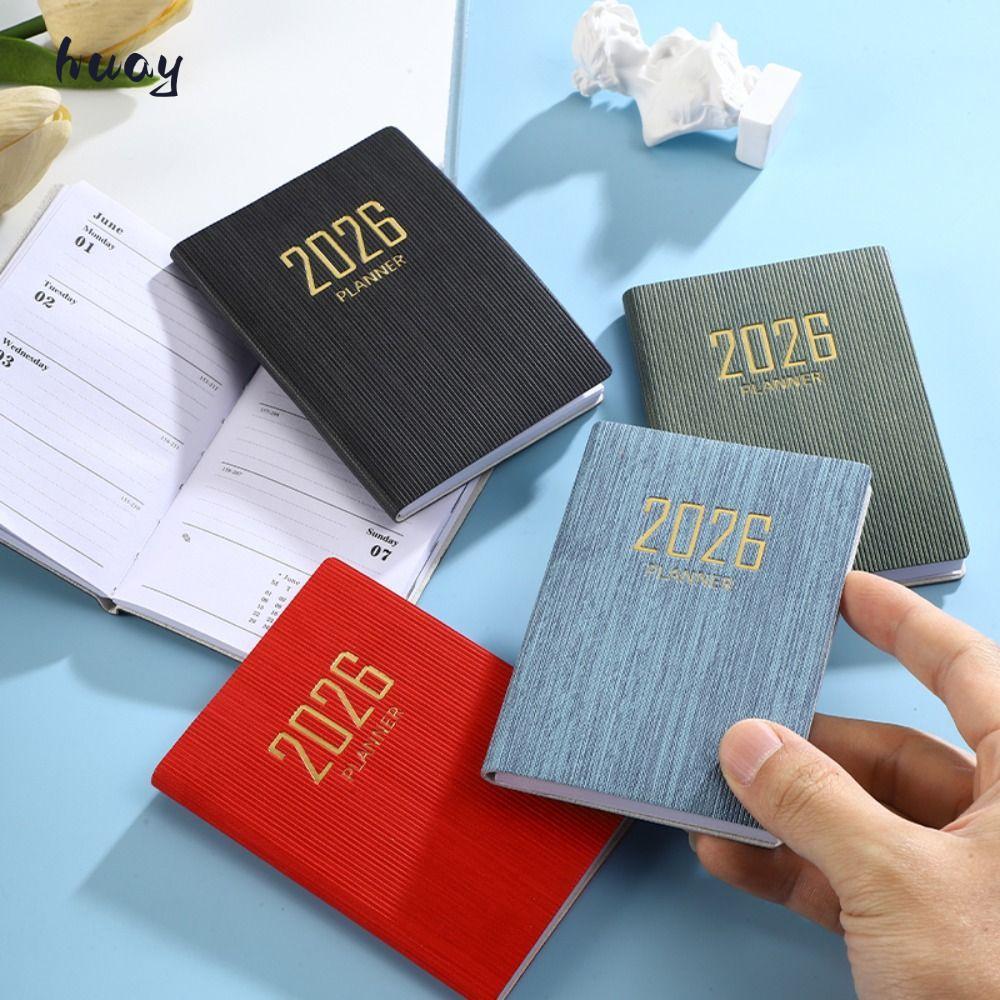 HUAYU 2026 Agenda Book, A7 Pocket Appointment Book, Mini with Calendar Notebooks Students