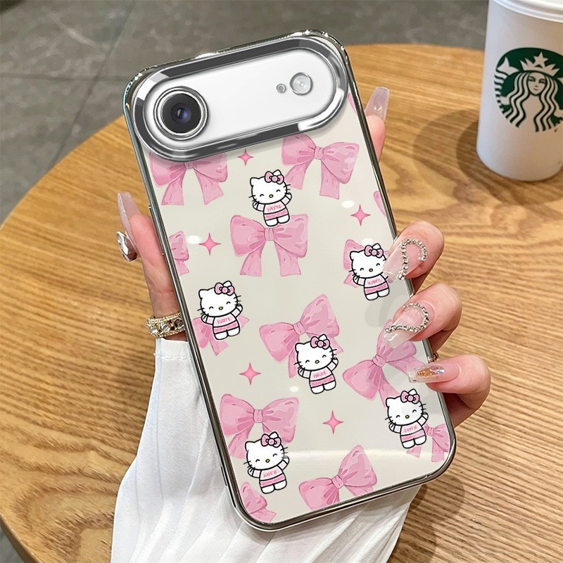 Imura สําหรับ OPPO F3 Lite Bow KT การ์ตูนกรณีรอบ 4 มุม Anti-Fall ฝาครอบกันชนเคสโทรศัพท์
