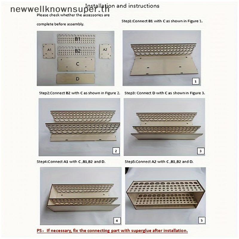 ใหม่ 67 หลุมไม้แปรงผู้ถือ Premium Wall Mount โต๊ะสําหรับศิลปินภาพวาดวาดโต๊ะ Art Studio Supply SUPER