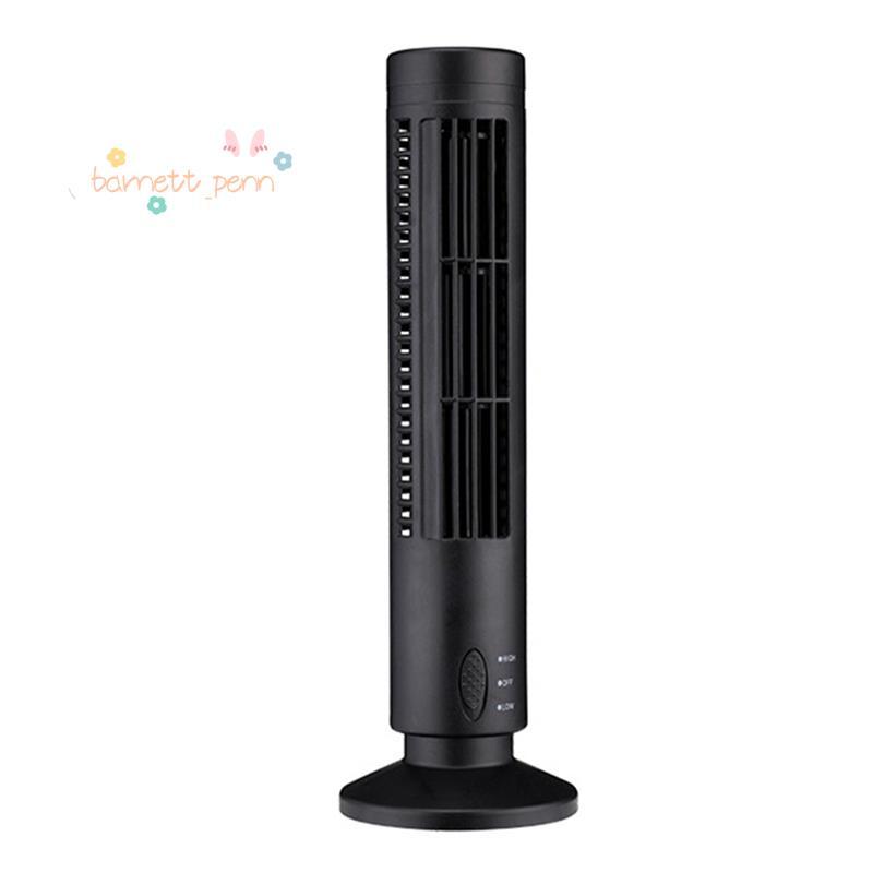 ใหม่ USB Tower Fan Bladeless Fan Tower Electric Fan Mini Vertical Air Conditioner, Bladeless Standin