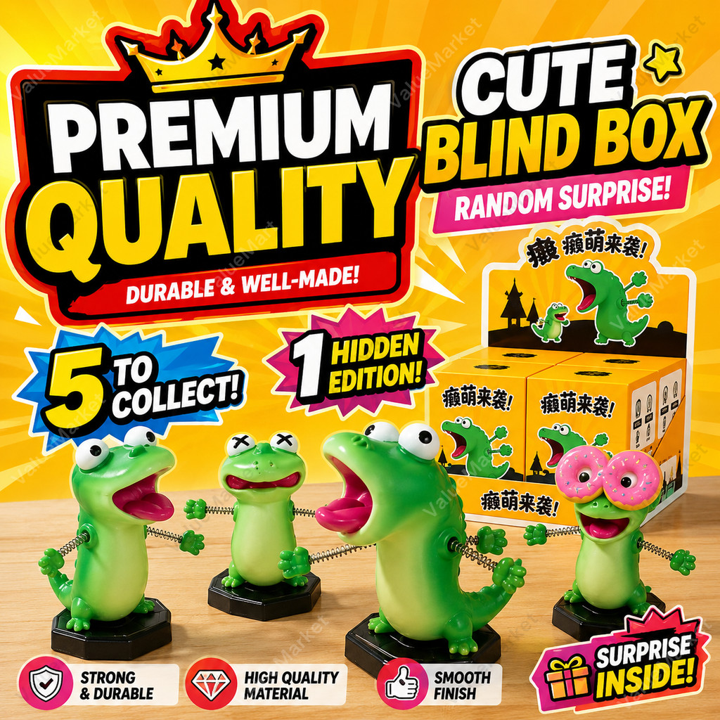 4 Hoppers Tom Lizard กล่องตาบอดตัวเลข,อะนิเมะฤดูใบไม้ผลิเขย่าตุ๊กตา,เดสก์ท็อปและเครื่องประดับรถ,ของขวัญวันครูตลาดมูลค่า
