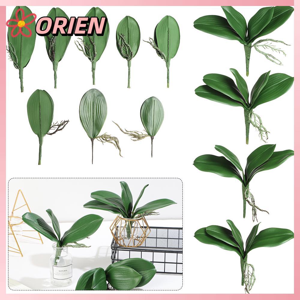 ORIEN จําลองใบงานแต่งงานตกแต่งฤดูใบไม้ผลิใบกล้วยไม้หญ้าพลาสติก