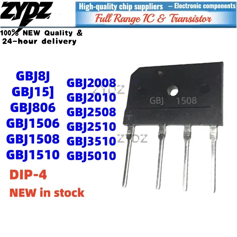 1-5PCS GBJ3510 GBJ5010 GBJ1508 GBJ2508 GBJ2510 GBJ15J GBJ1510 GBJ8J GBJ2010 GBJ806 GBJ1506 GBJ2008 ข