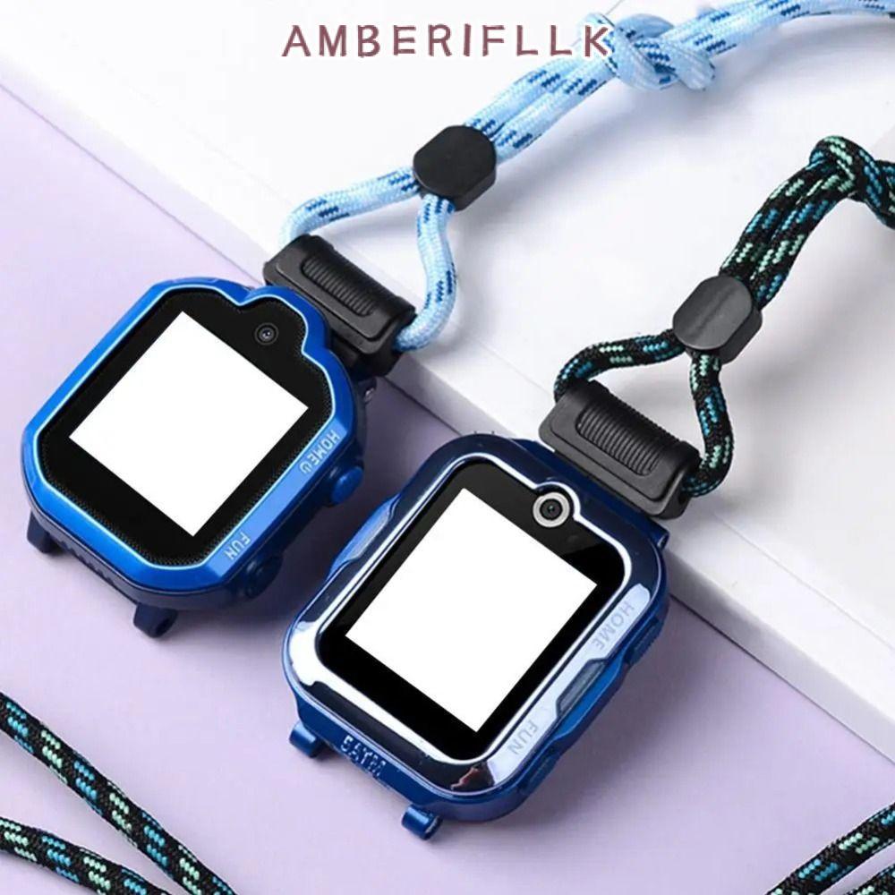 AMBER1FLLK Phone Watch Lanyard,สวมใส่ทนทานนาฬิกาเด็ก,ปรับความยาวUniversalเด็กSmartwatchสายรัดสําหรับ