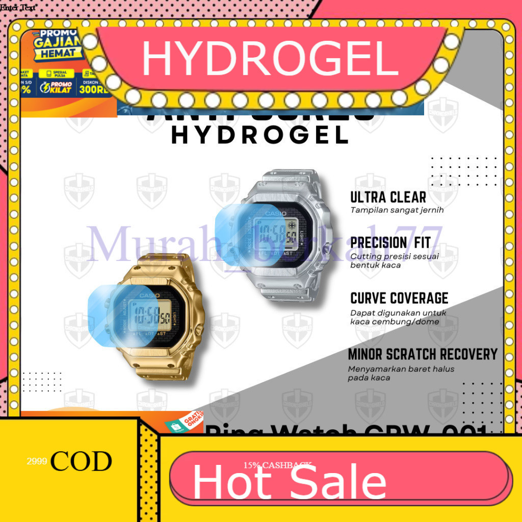 HYDROGEL Anti-Scratch Hydrogel สําหรับ Casio Ring Watch CRW001 CRW-001
