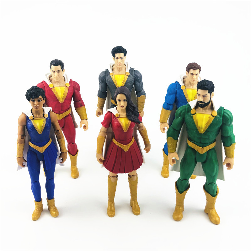 ของแท้จํานวนมาก Mattel DC Superhero Thunder Shazam 20 ซม.Action Figure ตกแต่งรุ่น Shazam
