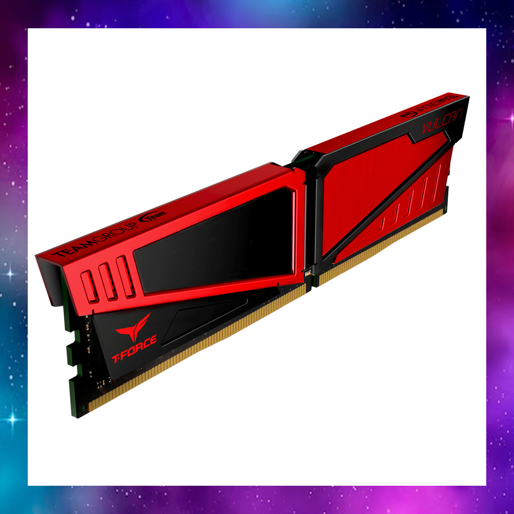 8GB (8GBx1) DDR4 BUS2400 RAM PC (แรมพีซี) TEAMGROUP T-FORCE VULCAN ใช้งานปกติ ประกันLT