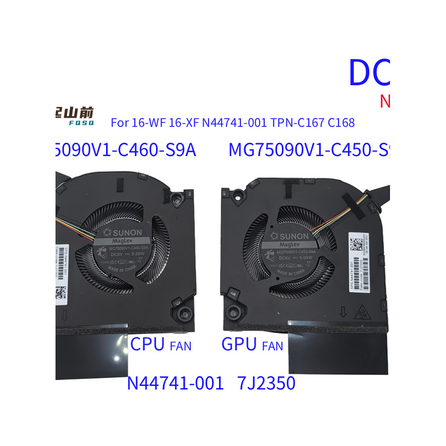 เหมาะสําหรับ HP Shadow Fairy 9 16-WF 16-XF TPN-C167 พัดลม CPU GPU N44741-001