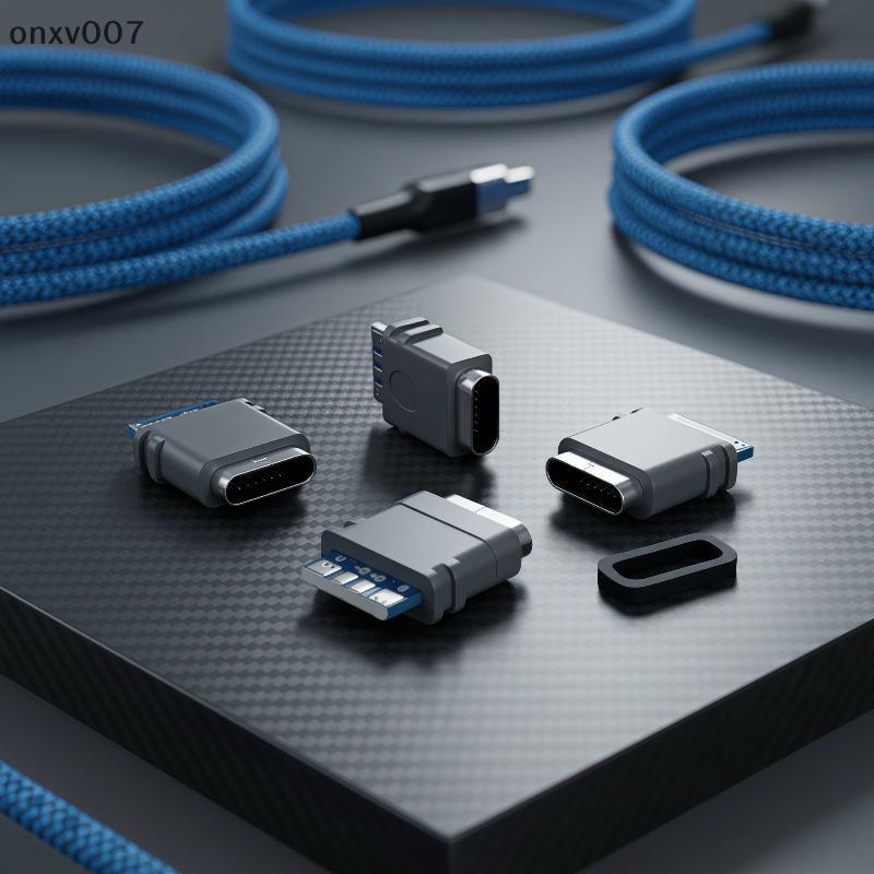 [onxv007] 2/5/10 ชิ้น USB 3.1 กันน้ํา Type-C Connector 4PIN 5A หญิง Soet Double 5.1K ตัวต้านทานรองรั