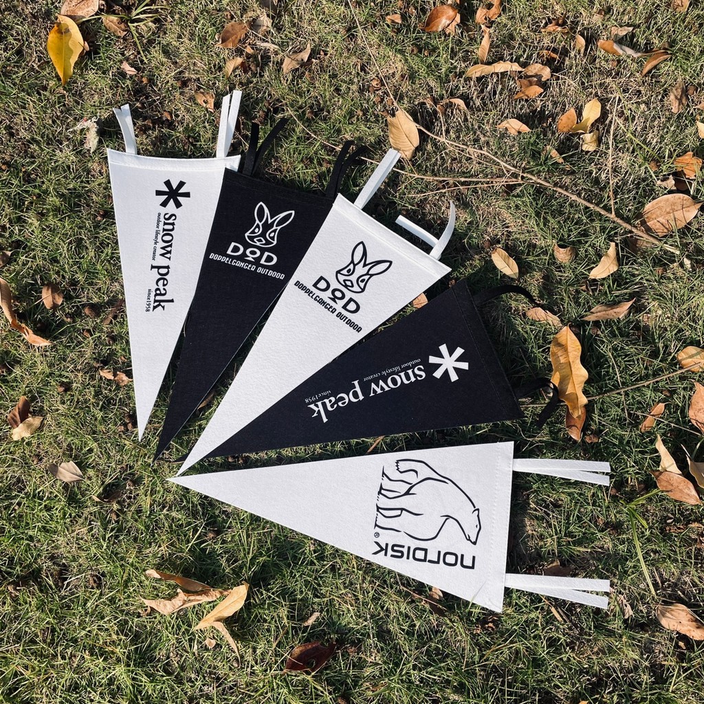 Felt Camping nordisk Pennant Outdoor Camping Flag Home Aesthetics ตกแต่งแคมป์ปิ้ง