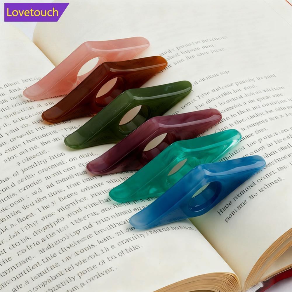 LOVETOUCH เรซิ่น Thumb Book ขาตั้งหน้าหนังสือทนทานอ่าน Aid Book อุปกรณ์เสริมสะดวก Bookmark Thumb แหว