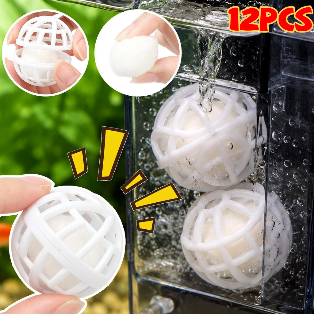 ตู้ปลา Bio Filter Balls - 4 ซม. Aquarium Filter Media Balls สําหรับ Aquarium Sump Canister ทําความสะ