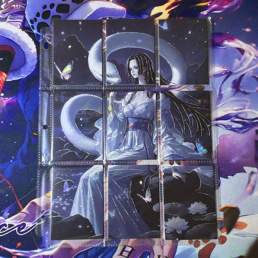 One Piece Puzzle Set Card Empress Hancock Oriental Art Conception White Snake Set การ์ดสะสม 9 ใบ