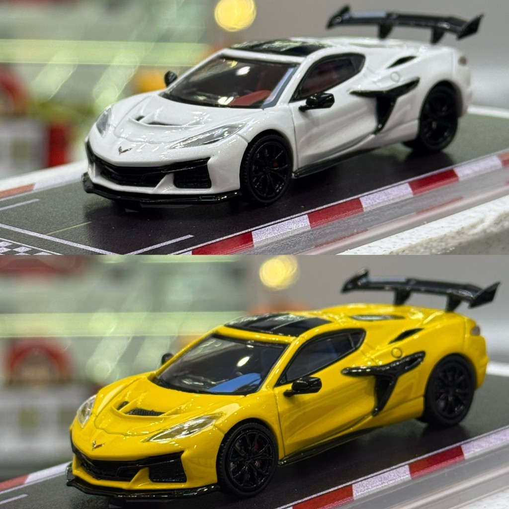 [คลังสินค้าพร้อม] คลังสินค้าพร้อม [fw Corvette c8 zr1] 1: 64 โมเดลรถอัลลอย 1.ใหม่เอี่ยมที่ยังไม่ได้เ