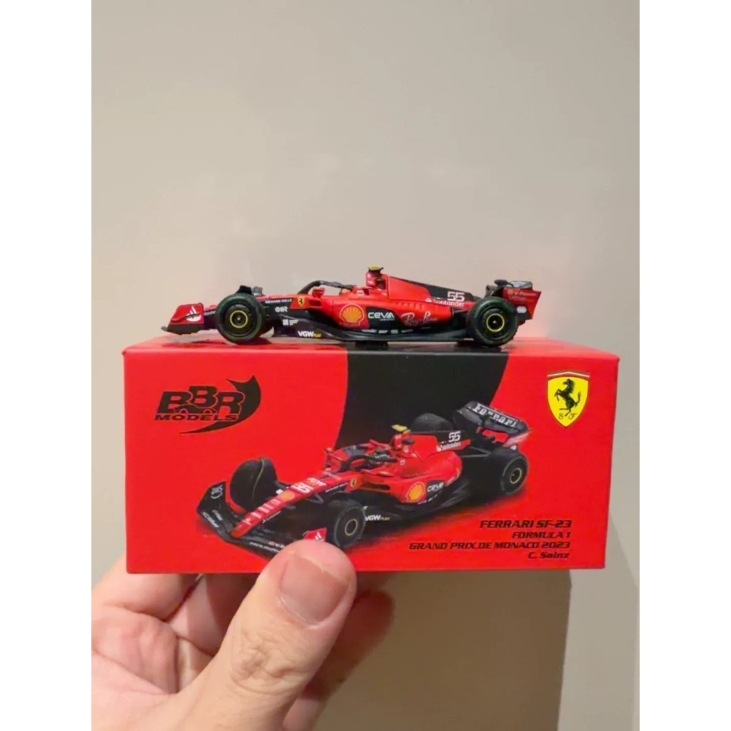 BBR 1/64 Ferrari SF-23 F1 Racing Model 2023 Monaco Grand Prix No. 55 ศตวรรษที่ยังไม่ได้เปิดใหม่เอี่ย