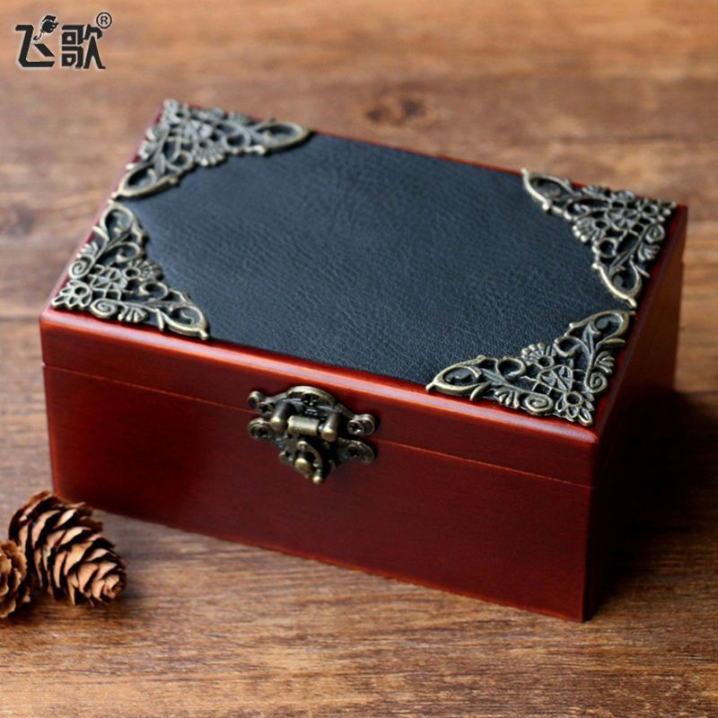 New Product#Vintage jewelry music box, classical wooden music box, creative birthday gift for boyfri
