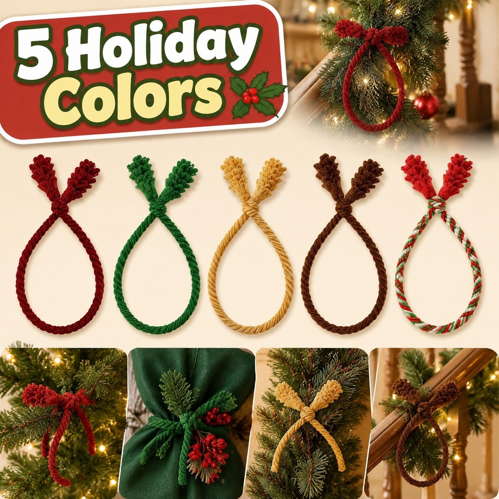 Tree Branch Tie Soft Fuzzy Strap สําหรับตกแต่งฉากคริสต์มาส