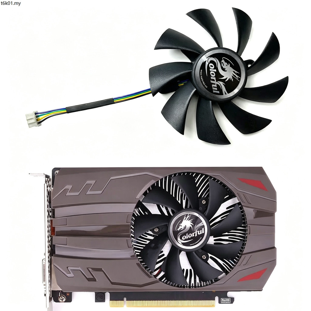 สีสัน Rainbow GTX1050 1050ti GT630K 640 650 730 740 พัดลมกราฟิกฉลามอัจฉริยะ