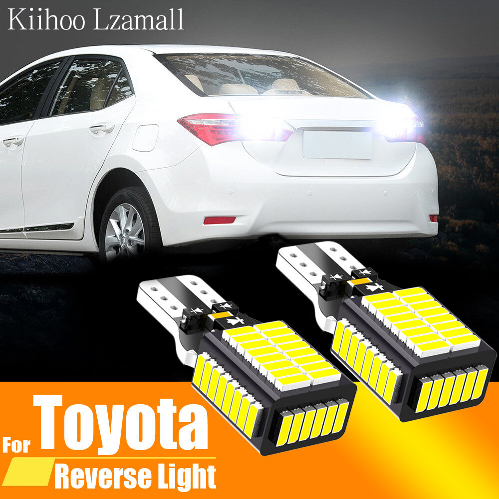 2x LED ย้อนกลับ Light Blub โคมไฟ W16W T15 921 Canbus สําหรับ Toyota Auris Avensis T27 CHR Camry Coro
