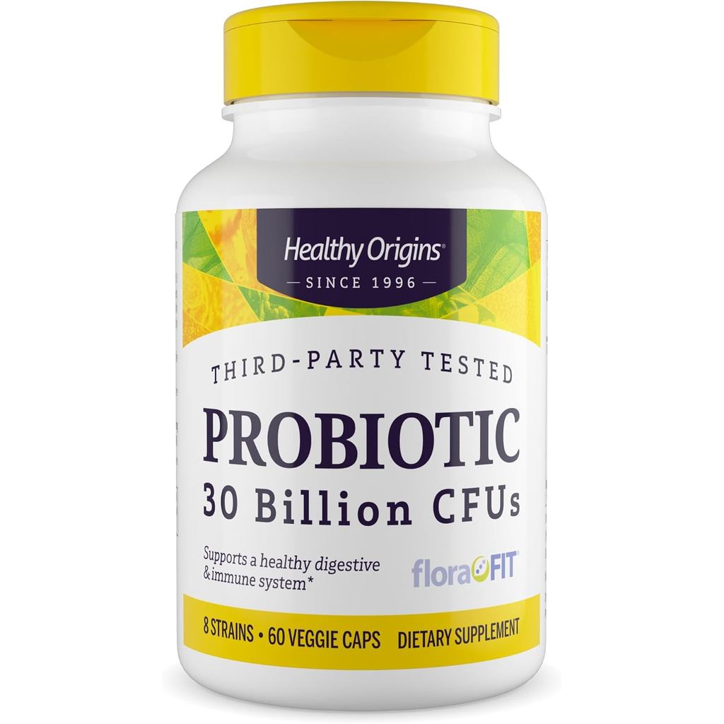 Healthy Origins Probiotic 30 Billion CFUs, 60 Veggie Caps