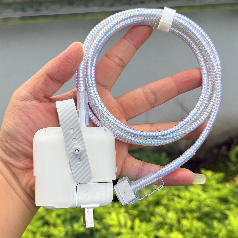 เหมาะสําหรับ Apple MacBook pro Air M5 M4 Charger Case เคสป้องกัน 30W 70W สายเคเบิลข้อมูลไขลานเชือก