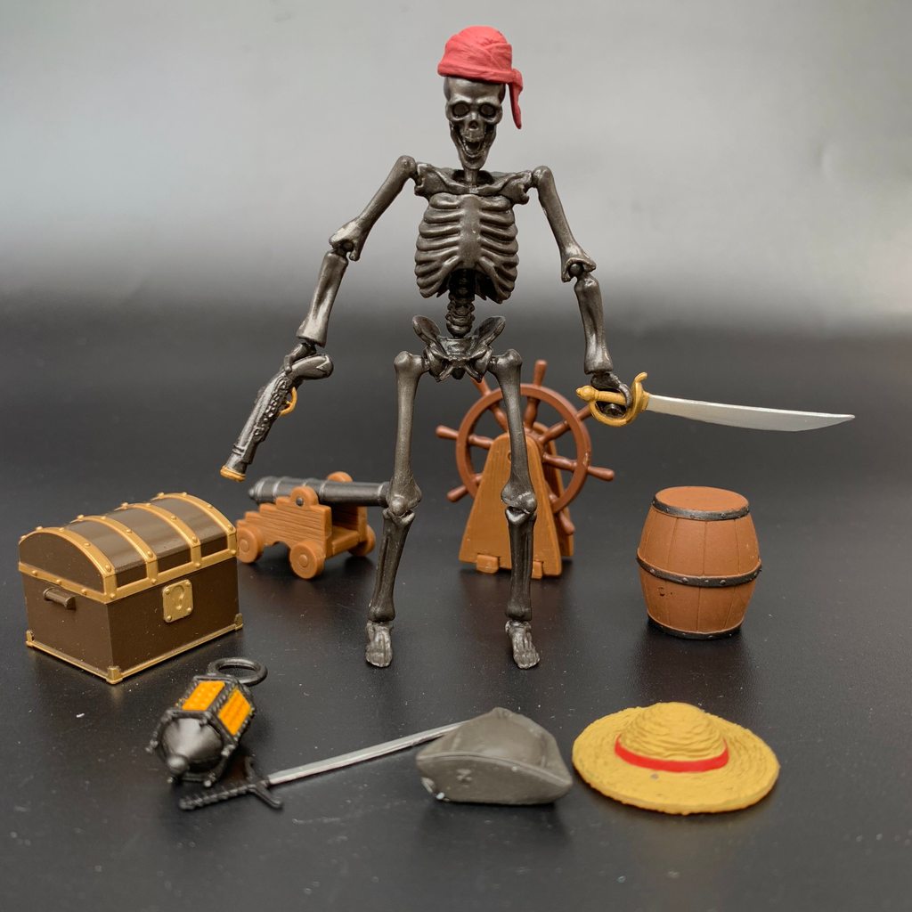 เวอร์ชั่นญี่ปุ่น Ocean Sheep Hall 1: 18 Battle Bar Joint Movable Skeleton Warrior Skeleton Man Pirat
