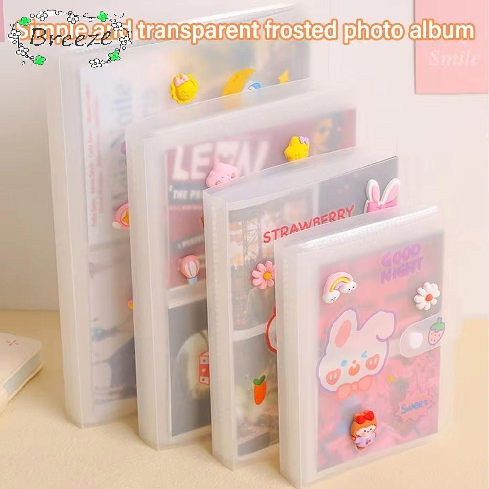 BREEZE อัลบั้มภาพ 1 ชิ้น, 80/160 ช่องรวบรวมหนังสือผู้ถือบัตรรูปภาพ, Creative โปร่งใส 3/4/5/6/7 นิ้ว PVC Photocard Holder Idol Star
