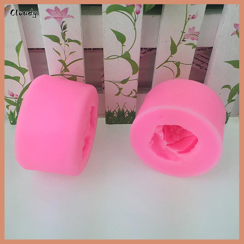 [Cloudy] 3D Rose Flower Moulds DIY Plaster Work Clay เรซิ่น Art Soft ซิลิโคน F Ondant แม่พิมพ์เค้กสบ
