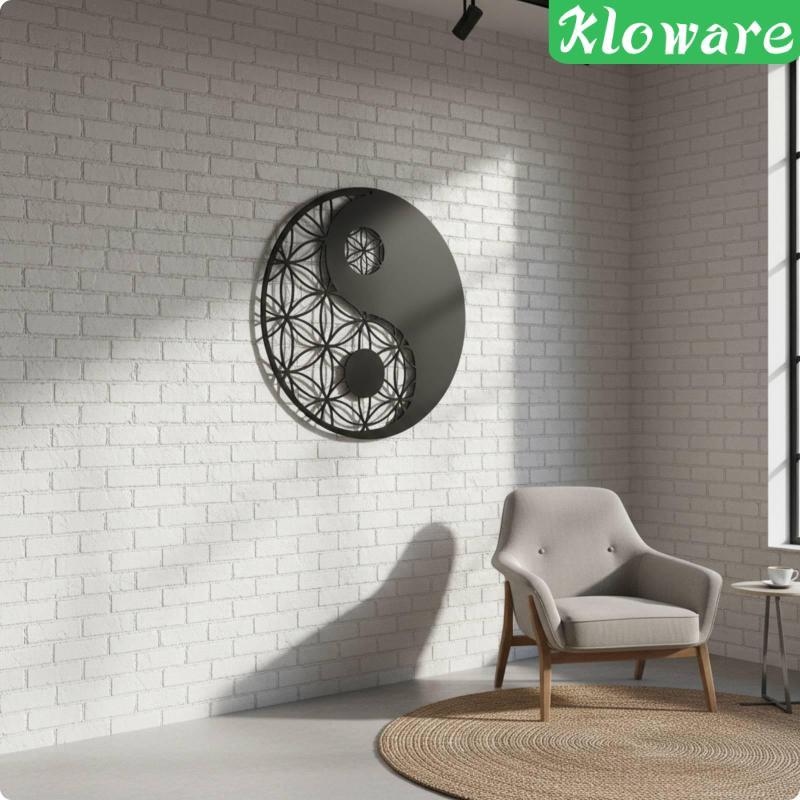 [Kloware] Yin Yang โลหะตกแต่งผนังในร่ม Yin-Yang Wall ตกแต่งแขวนง่ายสําหรับสํานักงาน