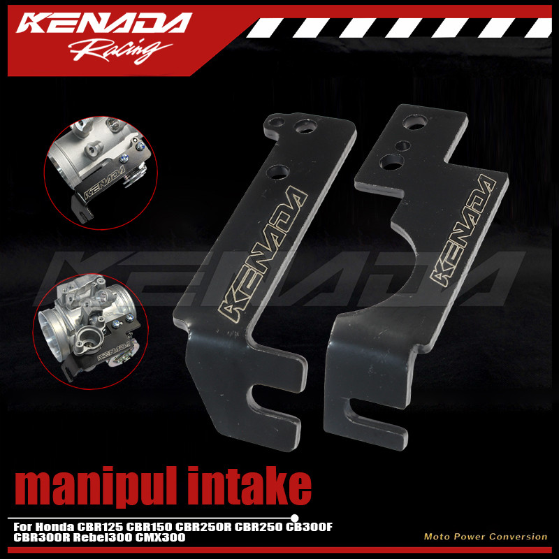 KENADA RACING สีดําดัดแปลงสายแก๊สสําหรับ CBR125 CBR150 CBR250R CBR250 CB300F CBR300R Rebel300 CMX300