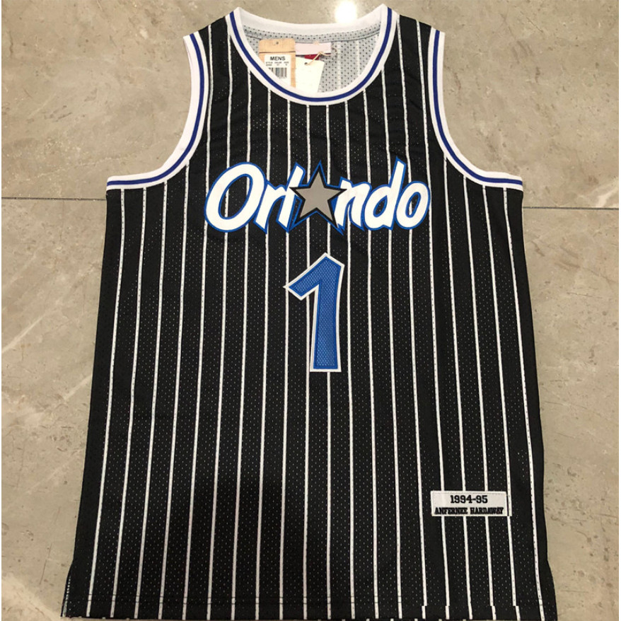 เสื้อบาสเก็ตบอลปักเต็ม Orlando Magic Jersey McGrady Hardaway ONeal
