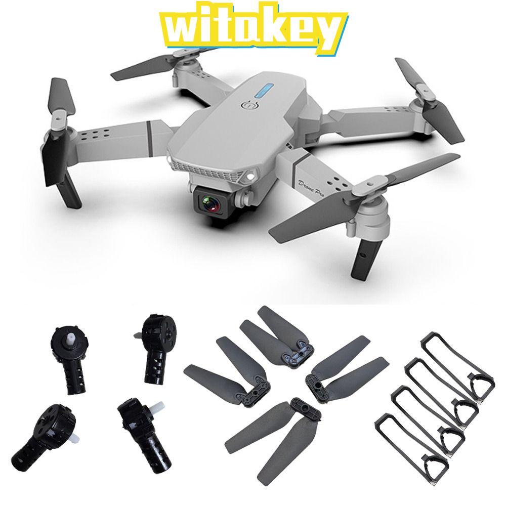 WITAKEY มอเตอร์ 4 ชิ้น, Universal ติดตั้งง่ายใบพัด, พลาสติก RC Drone RC Quadcopter อะไหล่ใบพัดกันชนส