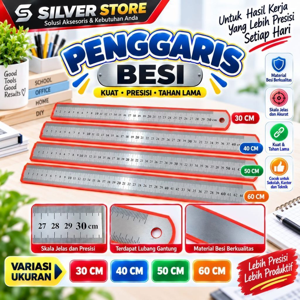 IRON RULER 30CM 40CM 50CM 60CM
