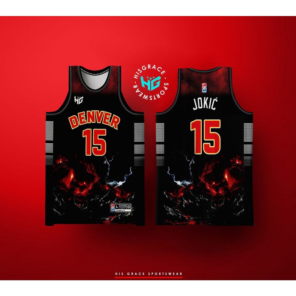 3D Print56 HG CONCEPT DENVER BASKETBALL JERSEY Full Sublimation ปรับแต่งชื่อและหมายเลขUnisex