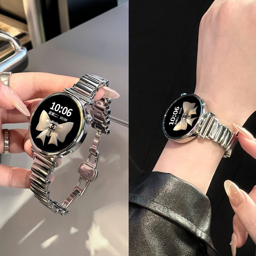 [หัวเข็มขัดโลหะผีเสื้อ] เหมาะสําหรับสายนาฬิกา Huawei GT7 GT6 นาฬิกา watch6GT7Pro สุภาพสตรี GT4 สมาร์