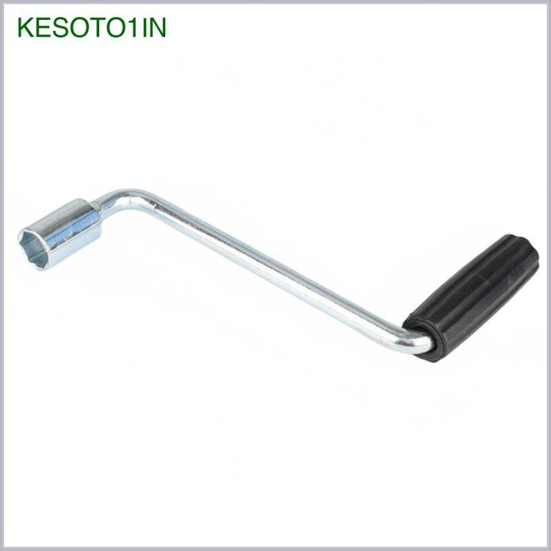 [kesoto1in] Stabilizer Jack Handle Ribbed Crank Handle พร้อมซ็อกเก็ต Ergonomic Rust-Resistant สําหรั