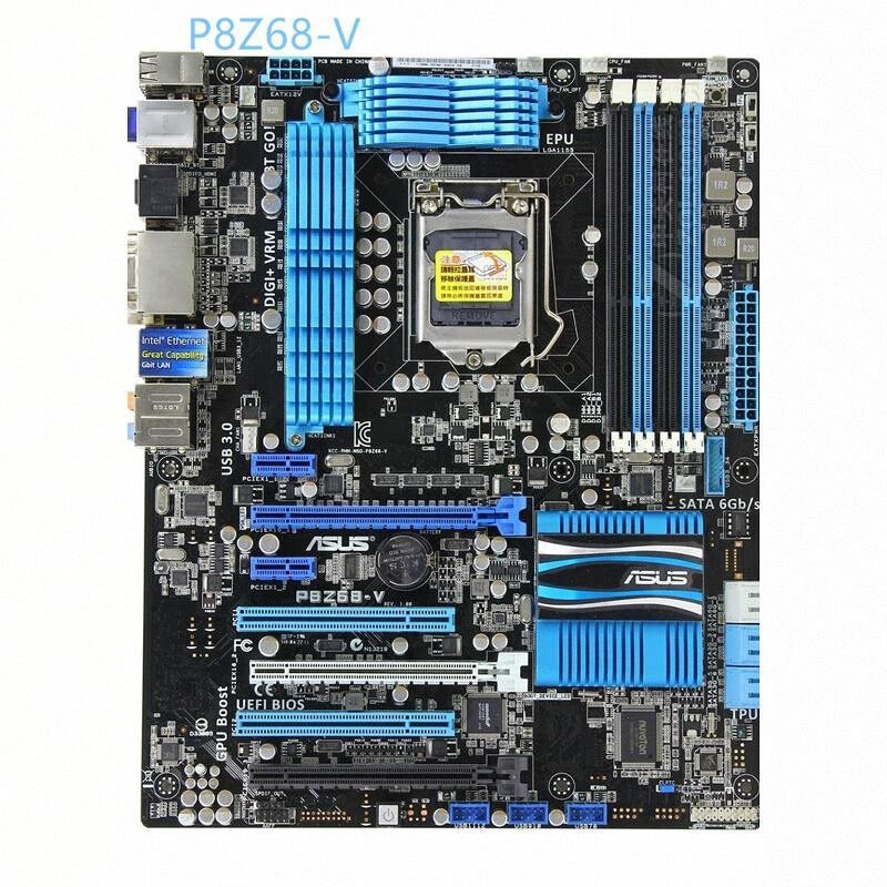 [มือที่สอง] Asus/Asus Z77-A P8Z77-V LX Z68 H77 P8P67 LE 1155 DDR3 กระดานขนาดใหญ่