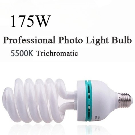 ล้างสต๊อค 175w 5500k E27 Photo Studio Bulb Video Light Photography Daylight Lamp