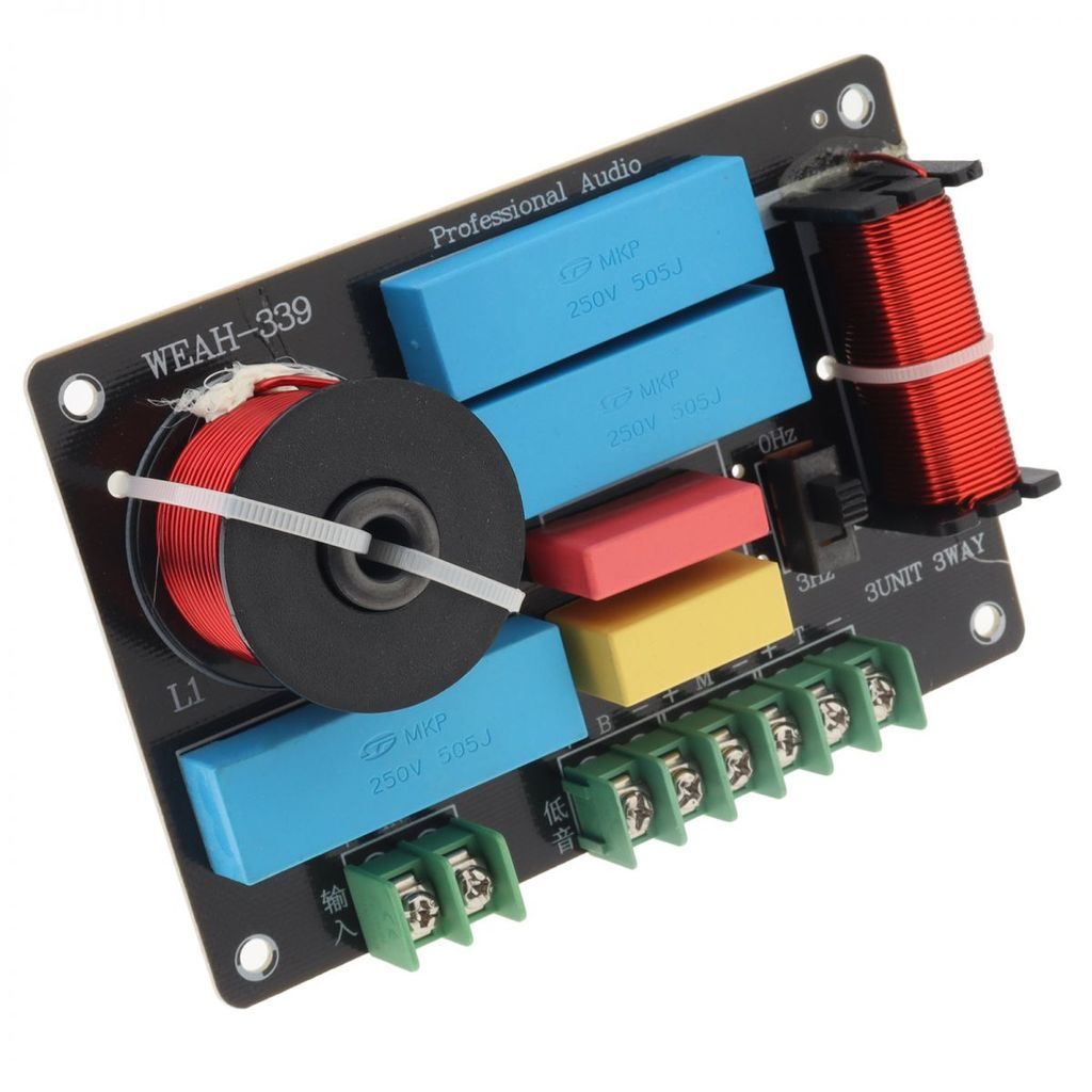 200W 3 Way ลําโพง Crossover Board 4 8 Ohm 860Hz 5500Hz สําหรับลําโพง HiFi