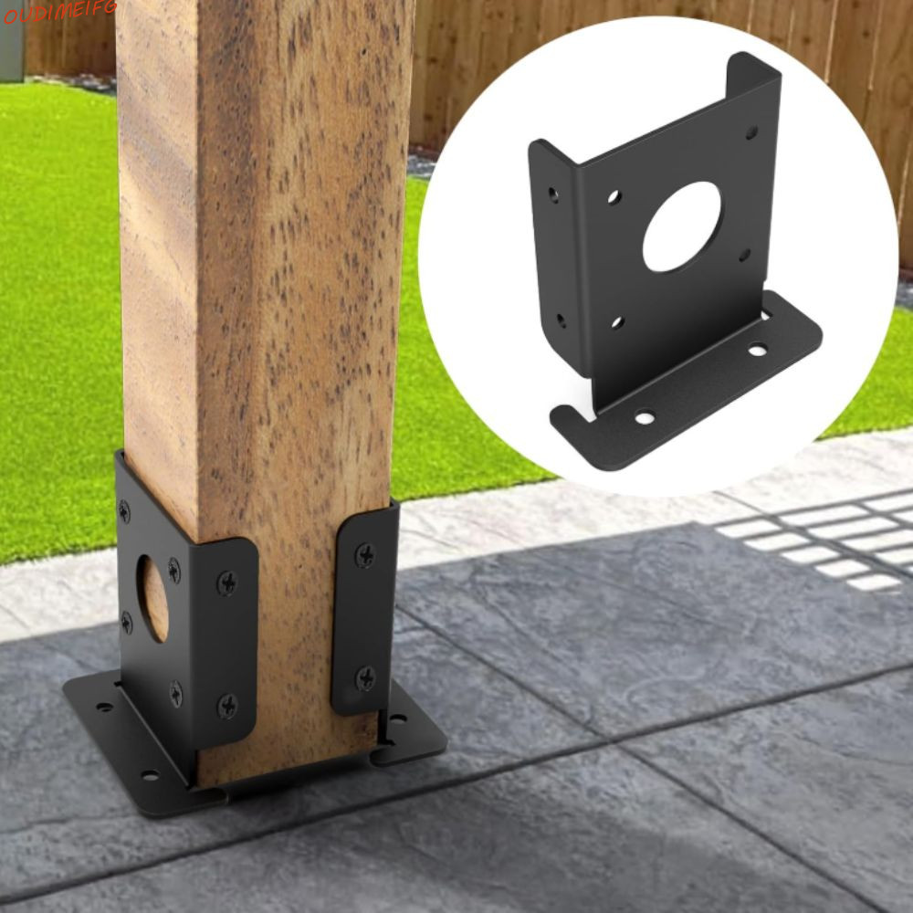 OUDIMEIFG 2 ชิ้นไม้รั้ว Pergola วงเล็บ, รองรับที่ทนทานปรับออกแบบโพสต์ฐานวงเล็บ, ติดตั้งง่าย 3.5x3.5 