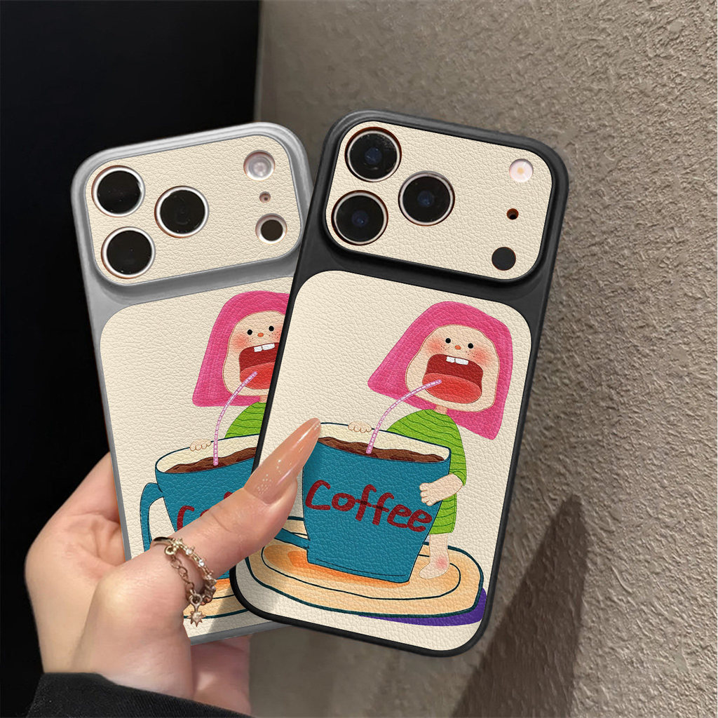 กาแฟสาวเคสโทรศัพท์สําหรับRealme 16T 16 15 15X 15T 14 14X 14T 13 12X 11 9 Pro Plus 9i 8 8S 7i 6i 5 5s