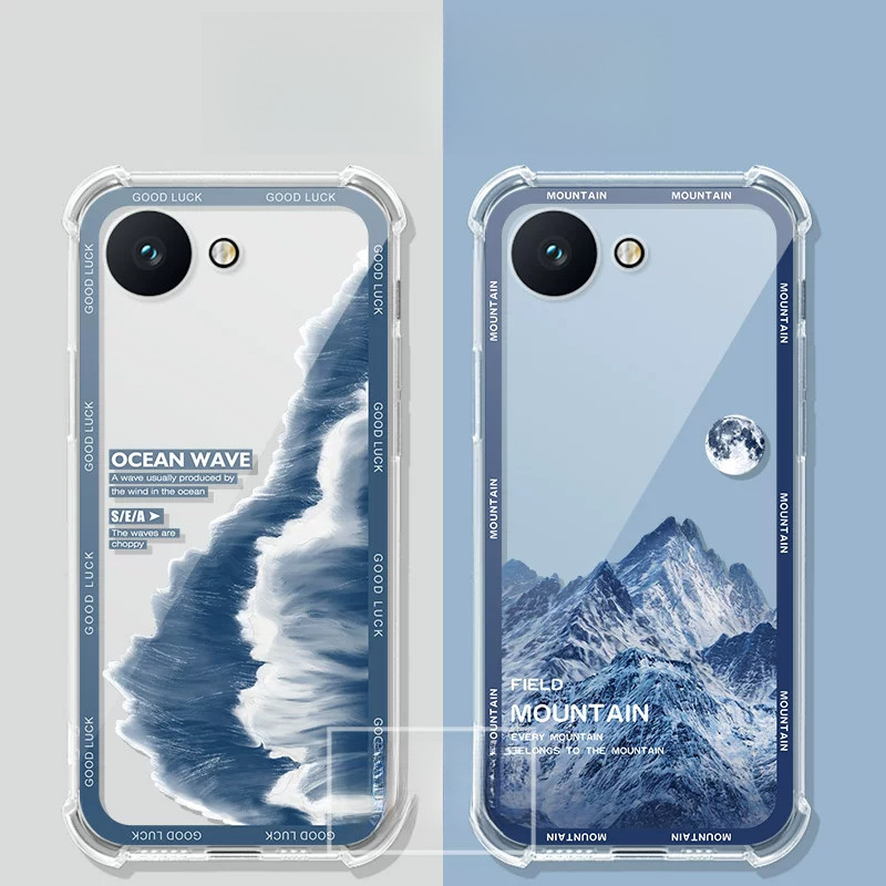 สําหรับเคสโทรศัพท์ Blue Fox Aura A1, ภูมิทัศน์โปร่งใส NX1 เคสป้องกัน, เคสป้องกันการตกสี่มุม nx1, aur