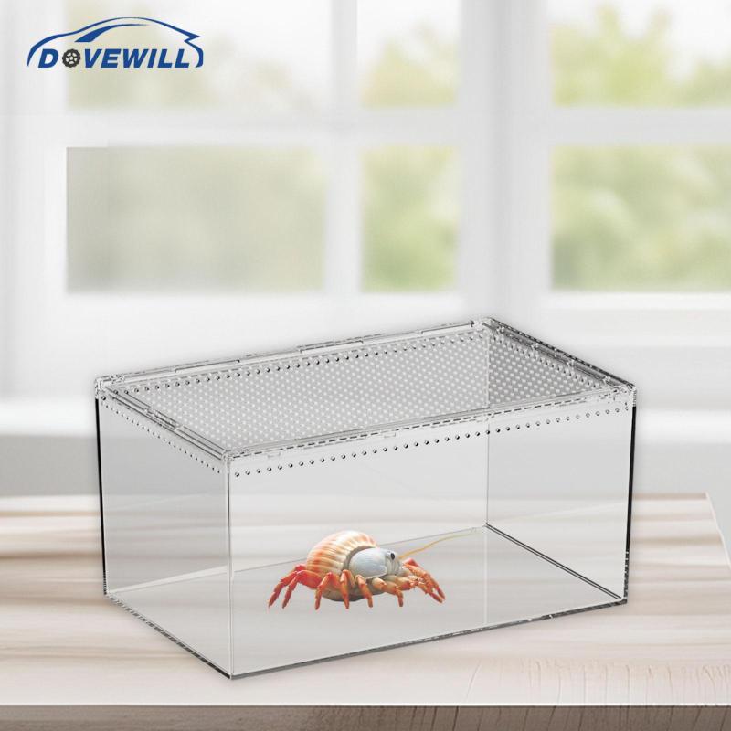 [Dovewill] กล่องให้อาหารสัตว์เลื้อยคลาน Clear Reptile Terrarium สําหรับ Lizard Snake Hatching Case