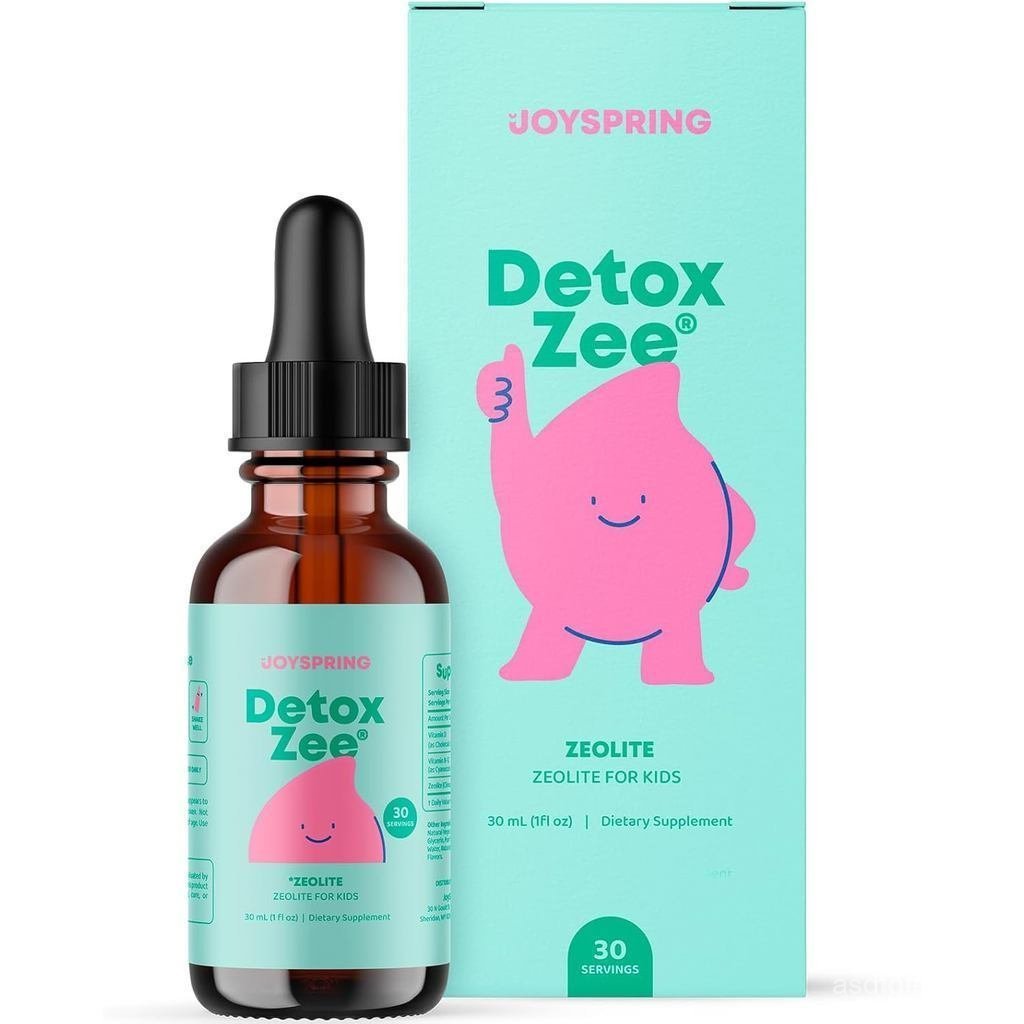 JoySpring DetoxZee Zeolite Drops for Kids – Clinoptilolite with Vitamin D3 & Cyanocobalamin Vitamin 