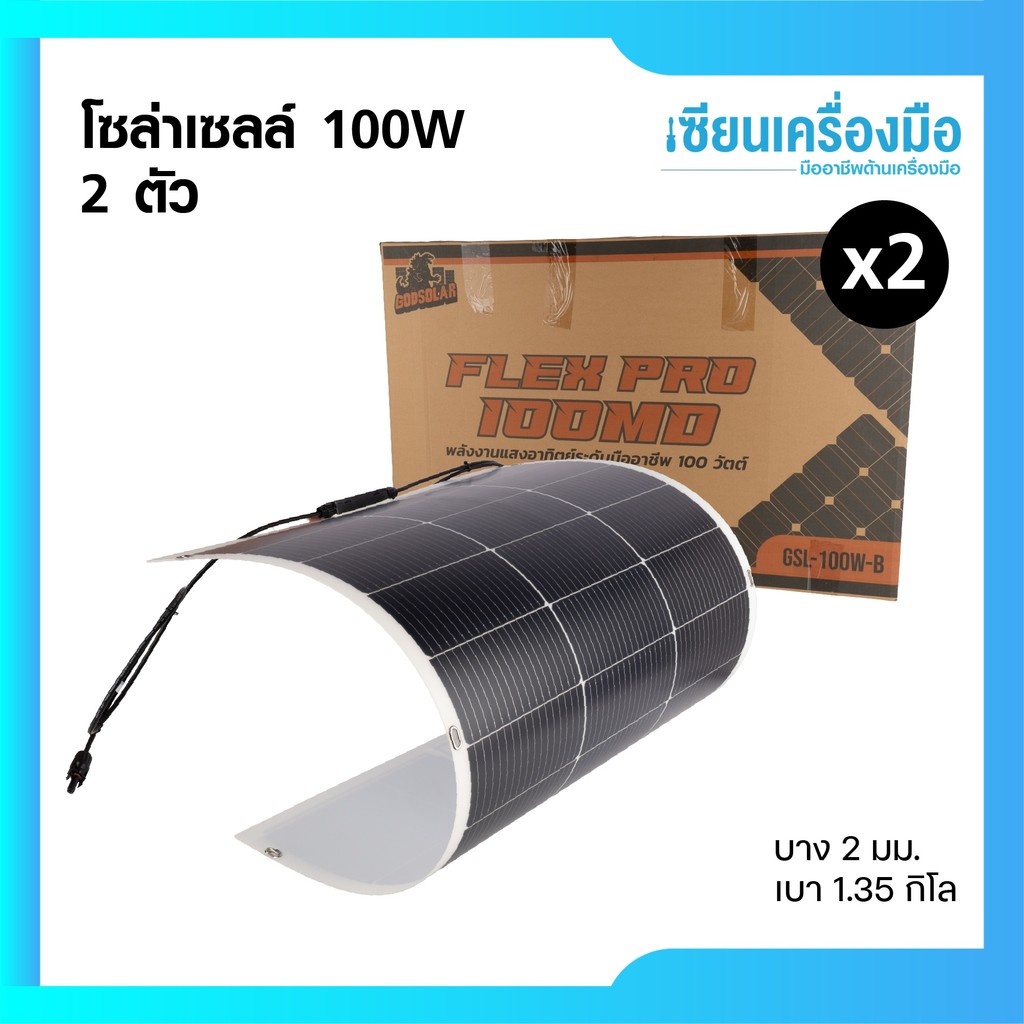 GODSORAL แผงโซล่าเซลล์ 100W-250W  แบบ 2 แผง