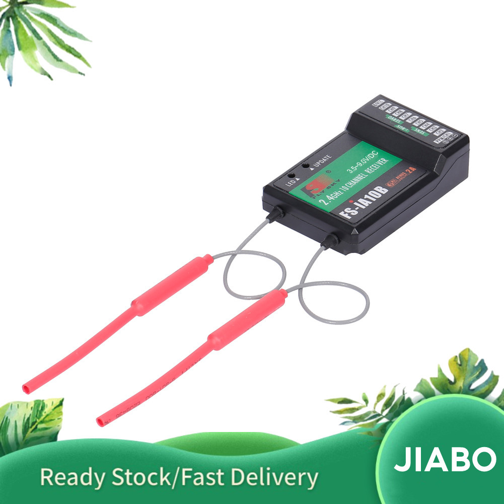 Jiabo Jiabo FS-iA10B RC เครื่องบินเฮลิคอปเตอร์ตัวรับสัญญาณ 2.4G 10CH สำหรับ FS-i6 FS-i6S FS-i6X FS-i