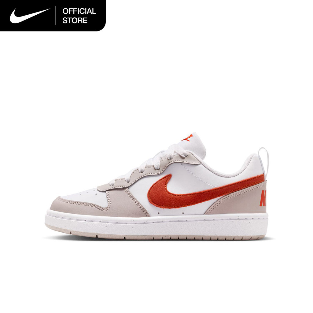 Nike Court Borough Low Essential+ Big Kids' Shoes - White [IQ2725-100]