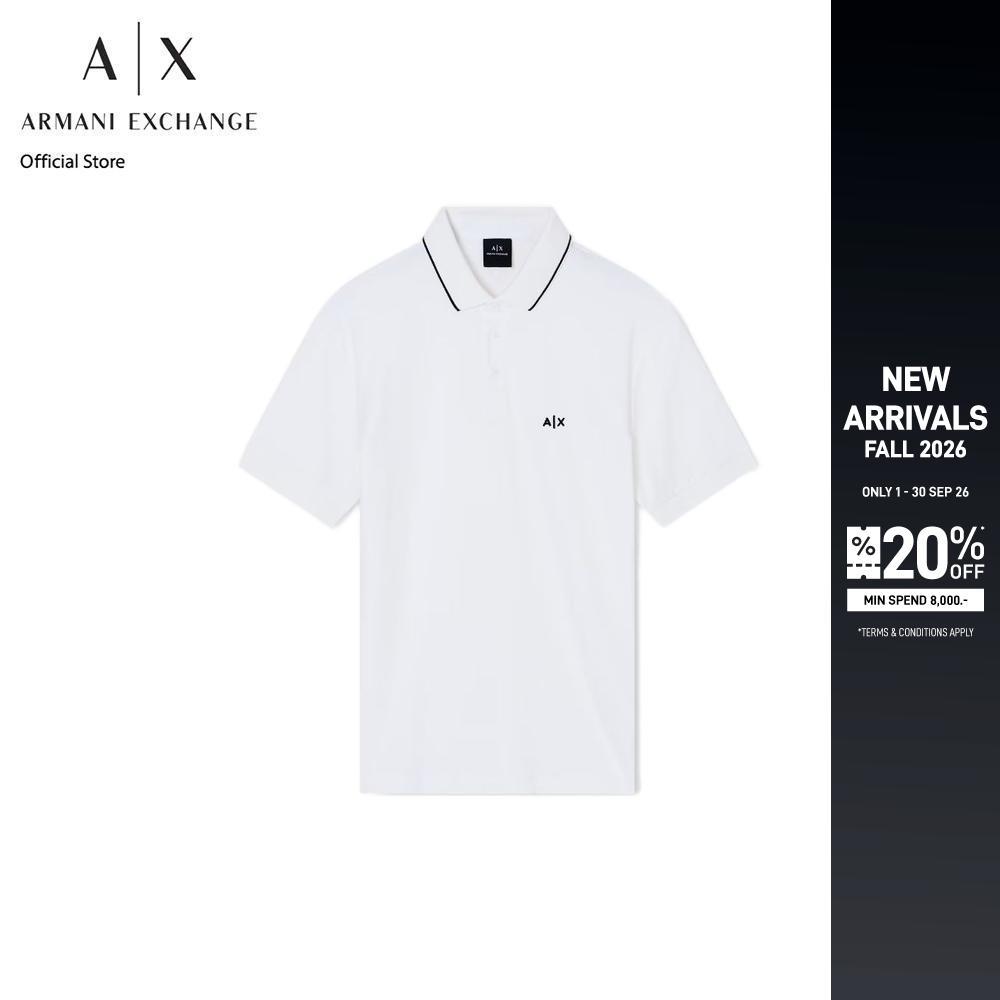 Armani Exchange เสื้อโปโลผู้ชาย รุ่น XM001289-AF10363-U0009 - สีออฟไวท์
