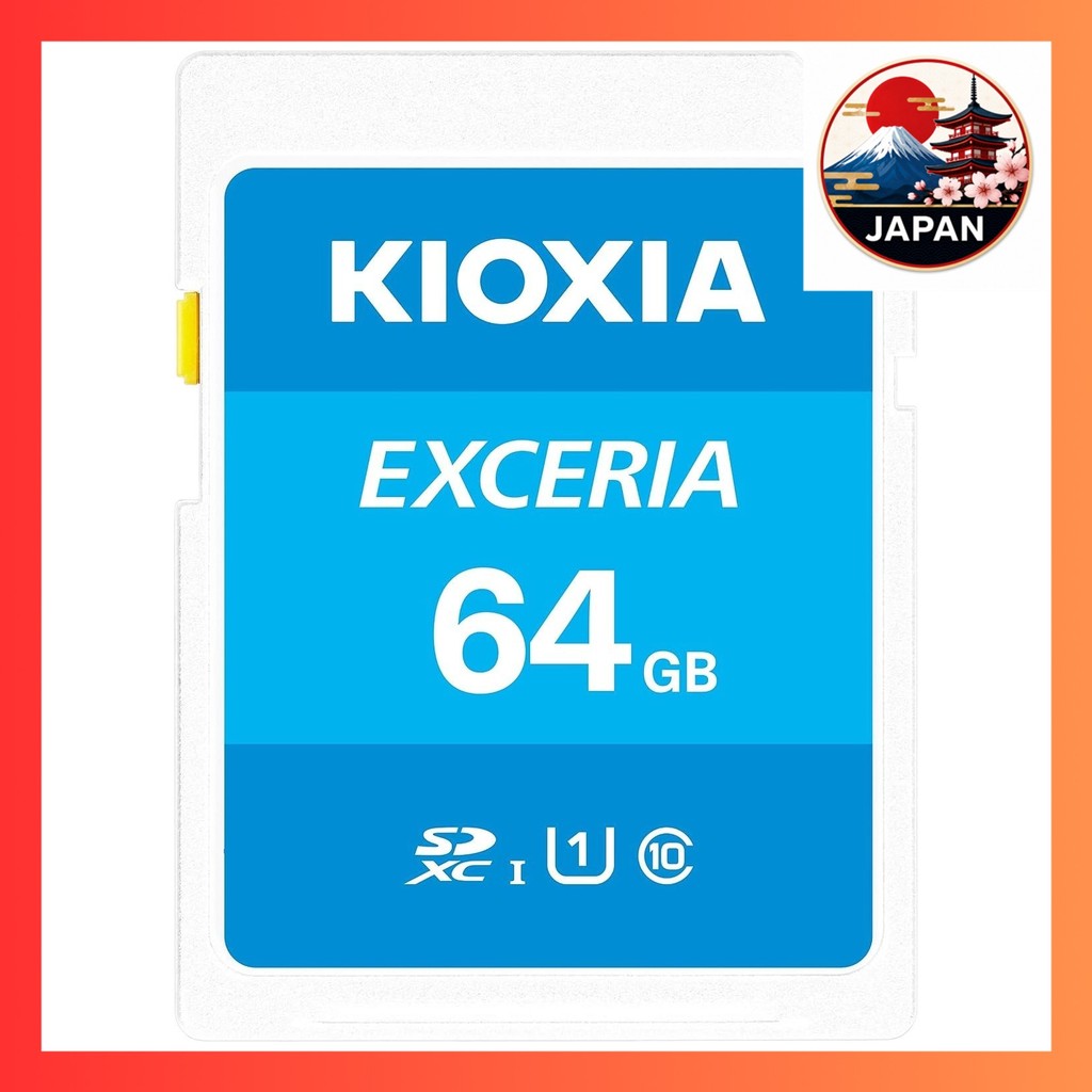[Directly from Japan]KIOXIA (Kioxia) Japanese-made SD card, 64GB, SDXC UHS-I Class 10, Read speed 10